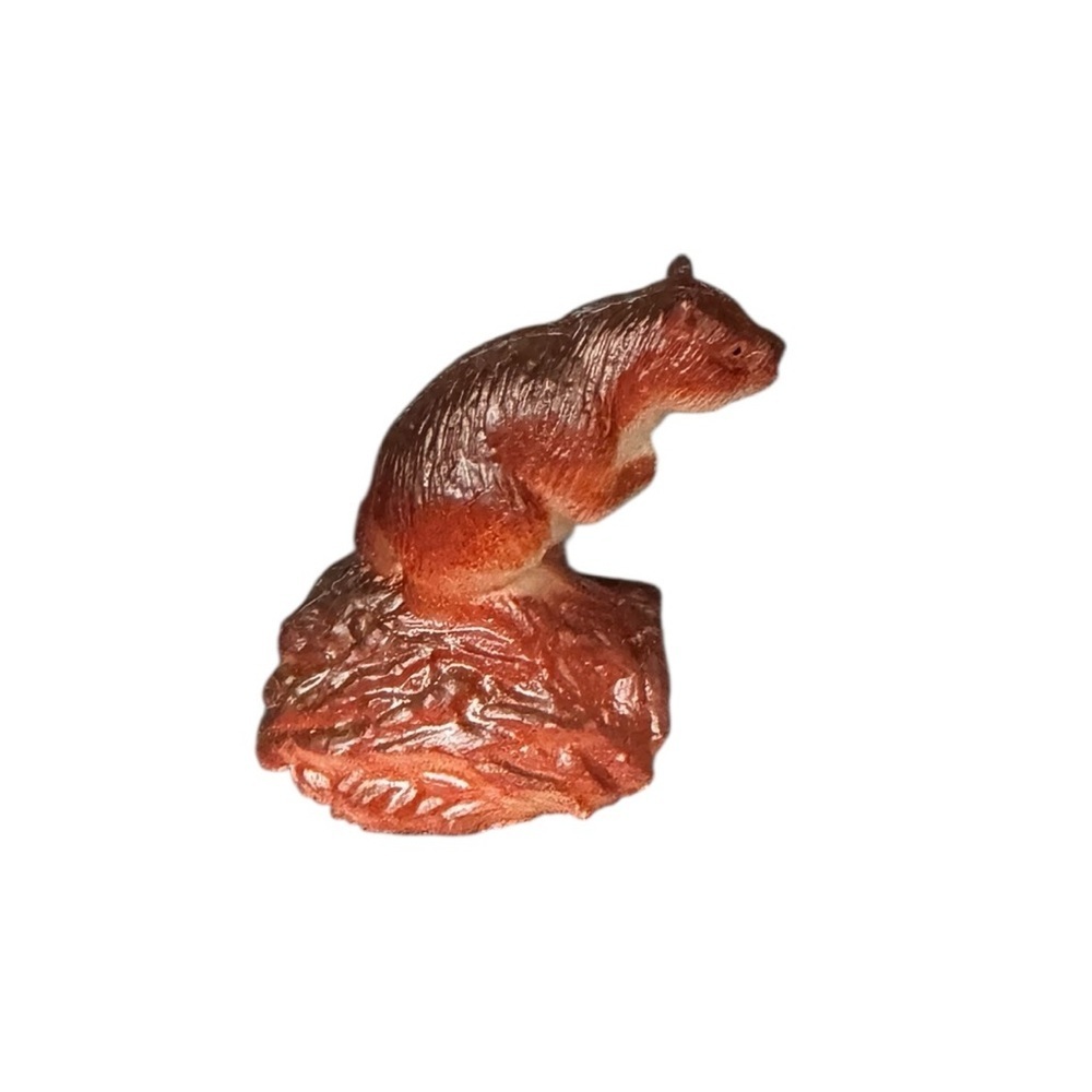 Wildlife 2” Beaver Plastic, Castor Animal Toy Figure - Picture 6 of 7
